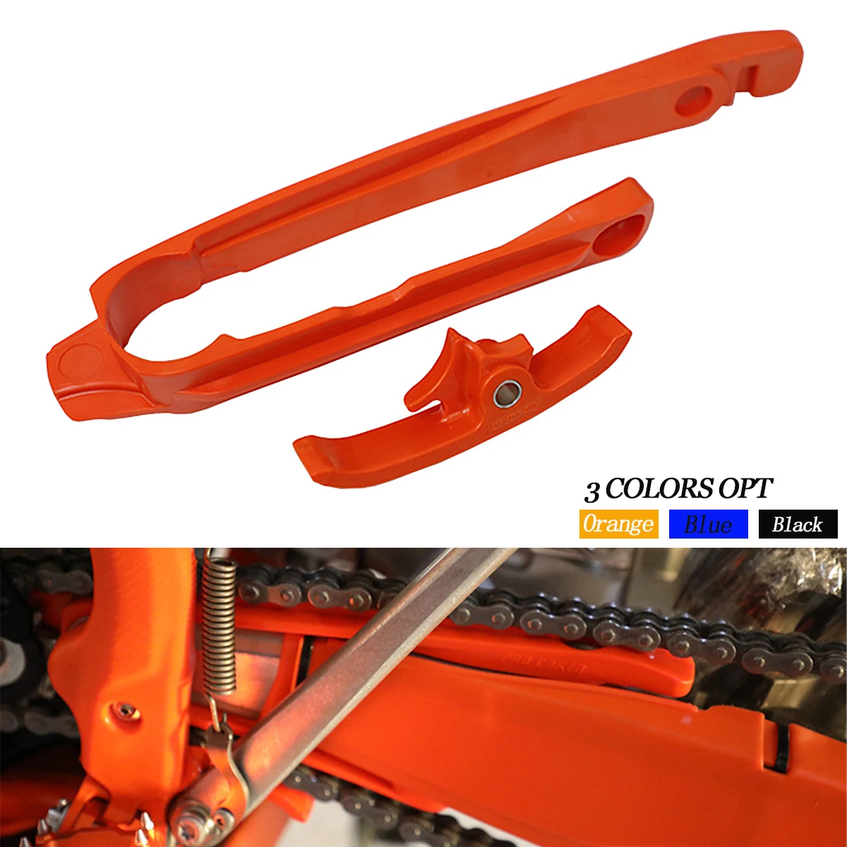 

Motocross Chain Guide Slider Swingarm Guide For KTM EXC EXC-F SX SX-F XC XC-F XCW XCF-W 125 150 250 300 350 450 500 2017–2023