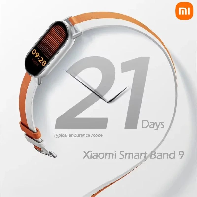 Xiaomi Band 9 телефон, экран 1,62 дюйма, AMOLED, ультрадолгий Срок службы батареи, 21 день, Mi Smart Band 150 +, спортивные режимы, фитнес-трекер, монитор сердечного ритма