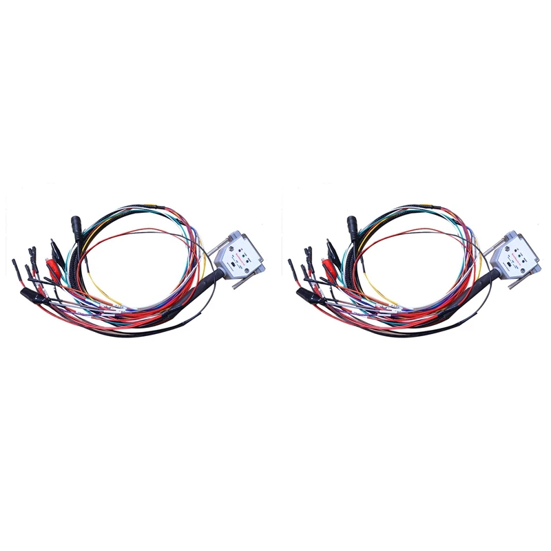 2X 3 LED LIGHTS With Switch Boot Bench Cable DB25 For SM2 PRO+ J2534 VCI Read Write ECU BATT VCC KLINE CAN-L