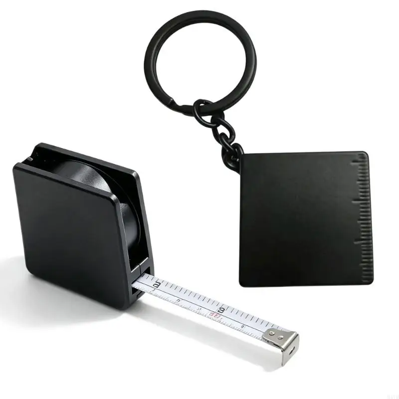 Small Tape Measure Metal Case Tool for Home Sizing, Shelf Planning, Woodwork, Keychains Rings Gauging Tool Retractable M4YD