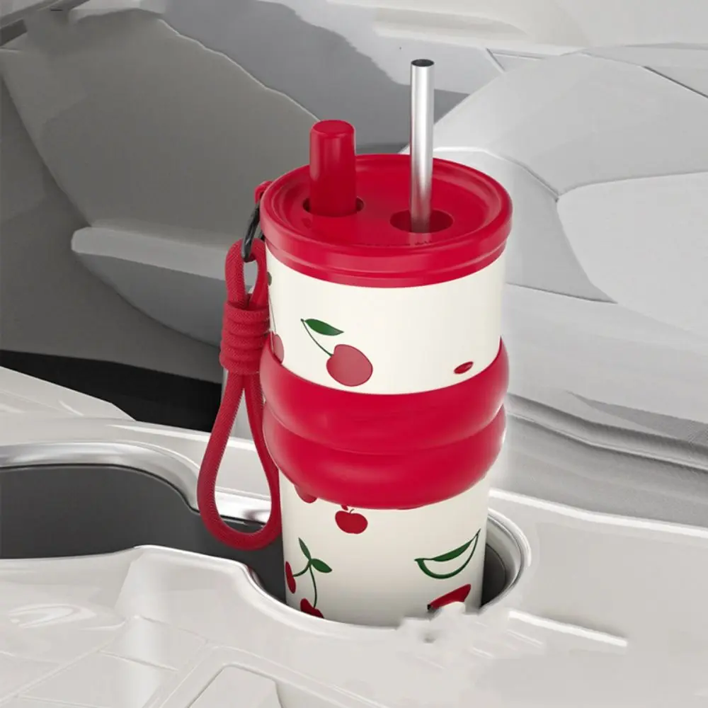 Convenient Star Flower Print Vacuum Thermos Cup Stainless Steel Portable Water Bottle Fashion Coffee Mug Work