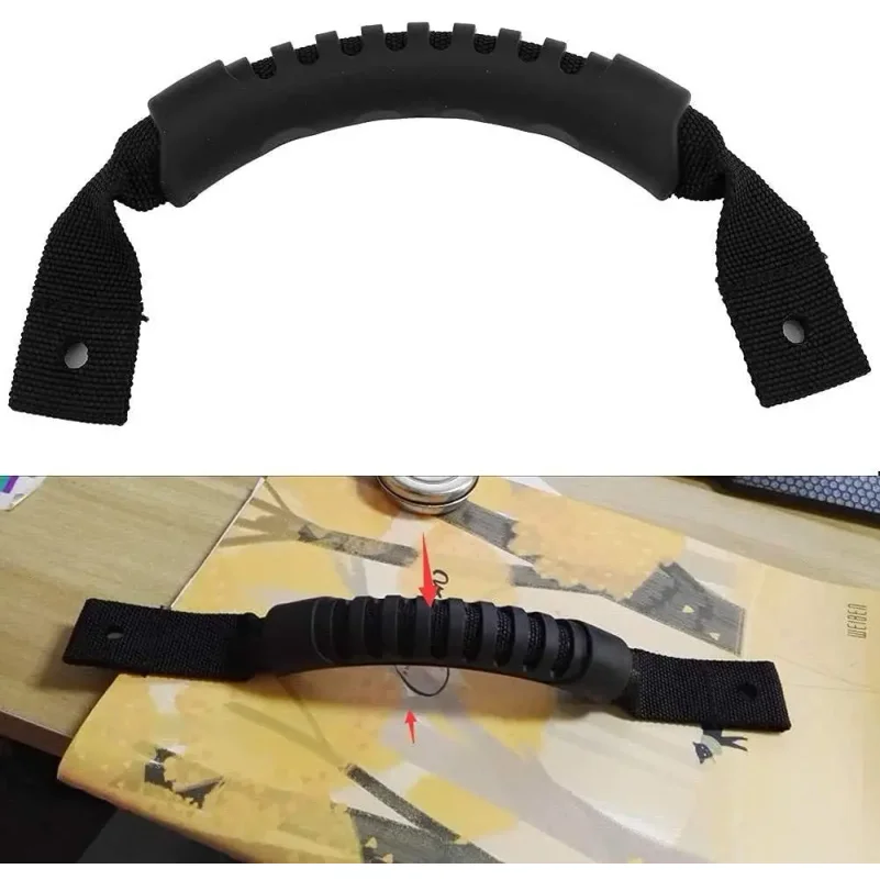 Picture 7: 1/2/4 Pcs Plastic Handle Kayak Canoe Woven Strap Additional Handle Strap With Screws for Kayaks Suitcase Luggage