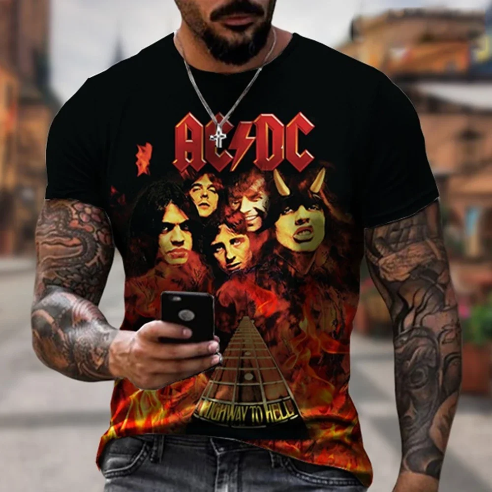 Rock Music 3D Printed T-Shirts, Summer Customized Fashion Trend, Hip-Hop 3D Casual Comfort Short Sleeve T-Shirts