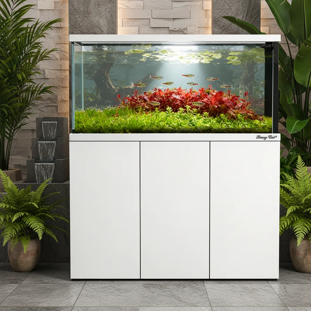 

Аквариум из ультрапрозрачного стекла 120 см, полный комплект с фильтрационной системой для домашнего декора