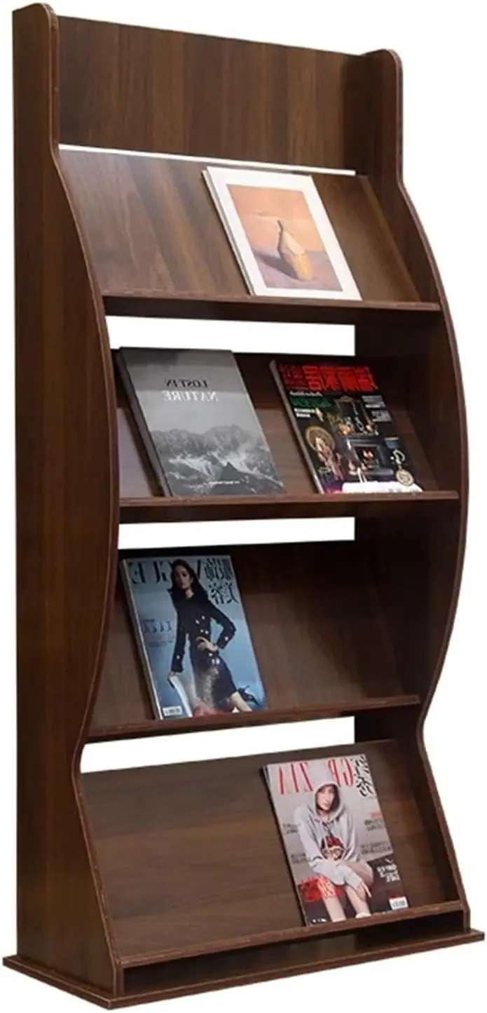 Brochure Display Stand, Wood Brochure Display Stand for Exhibitions, Office Display Information Rack(A), yuqing2022