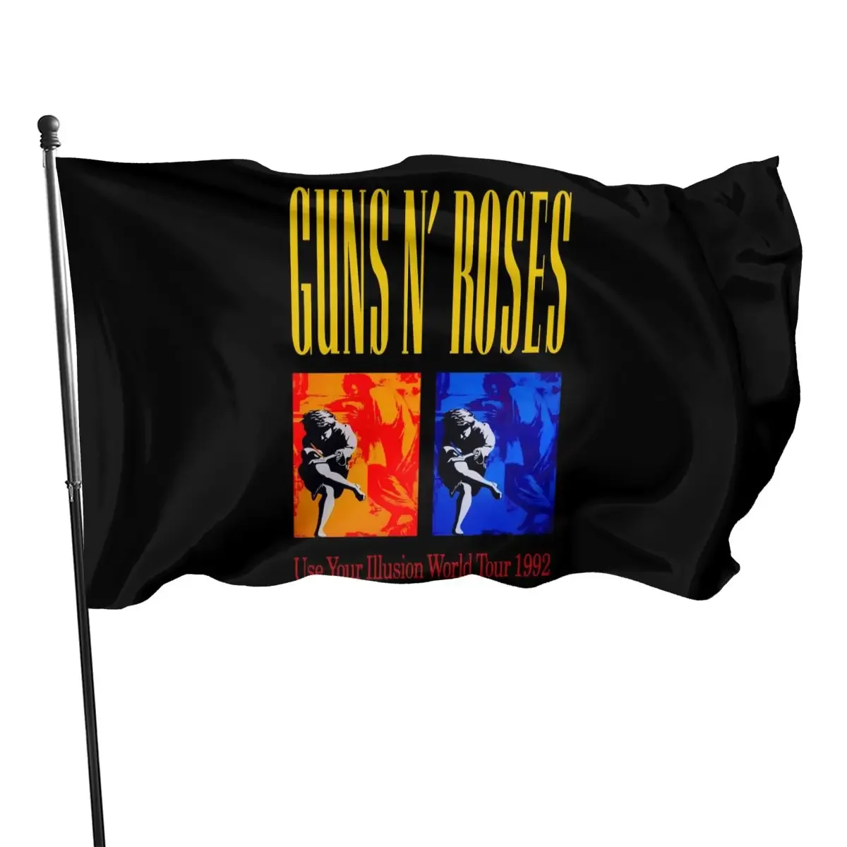 Guns N Roses Use Your Illusion World Tour Cotton Reprint S 4Xl Tn789 Print Hip-Hop New Print on Sale Flag