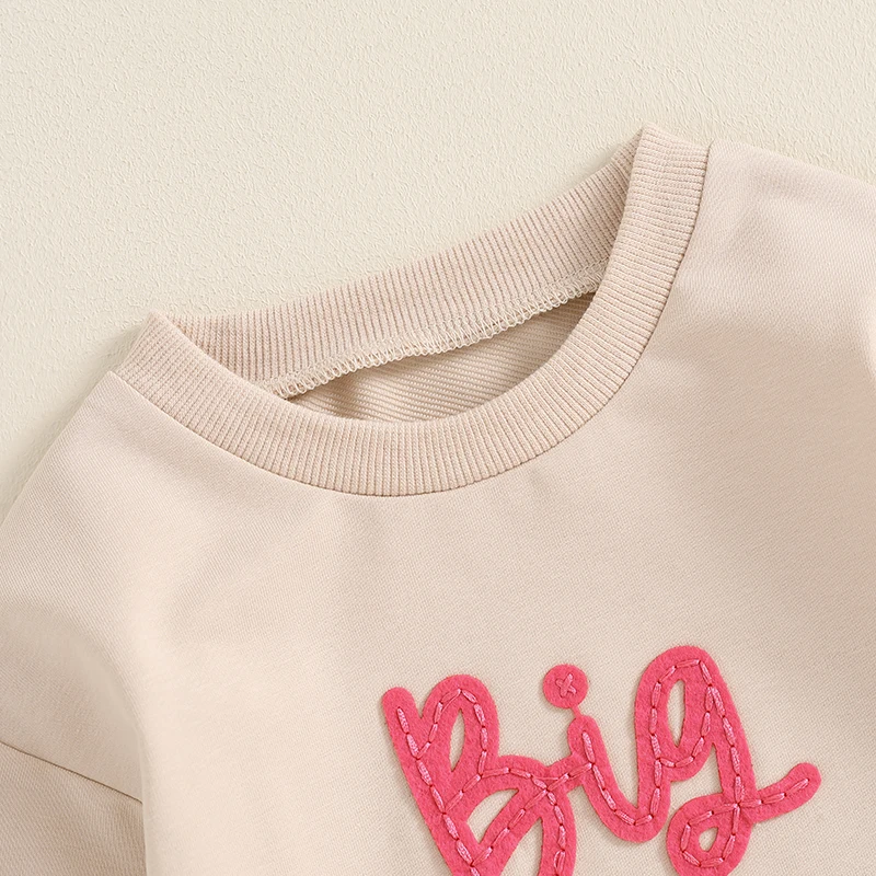 Big Sister Jumper Toddler Kid Baby Girl Sweatshirt Long Sleeve Pullover Top Spring Fall Outfit Clothes