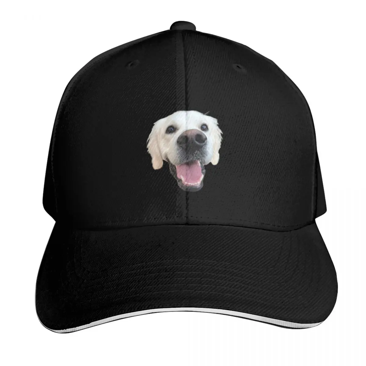 Happy English Cream Golden Retriever Baseball Cap Mountaineering Unique hats Designer Hat Boy Child Women's