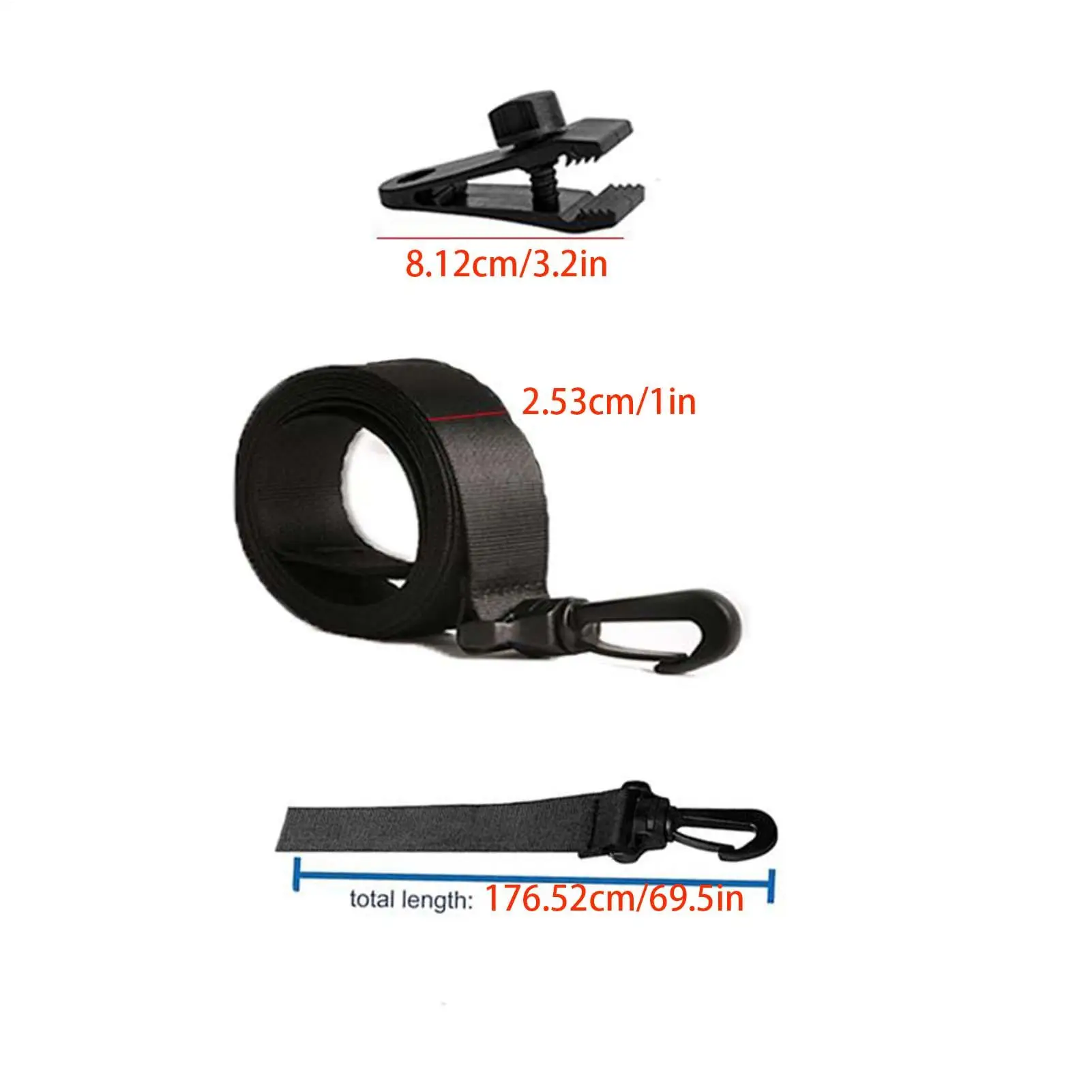 6pcs Solar Cover Reel Attachment set Reel Blanket Straps 6 Touch Fastener 6 Clips Inground Swimming Pool Solar Cover Straps