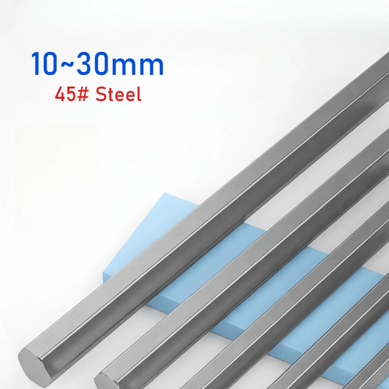 45# Steel Solid Hexagonal Rods Bar 10/12/13/14/15/16/17/18/20/21/22/24/25/27/30mm Opposite Side Square Bar