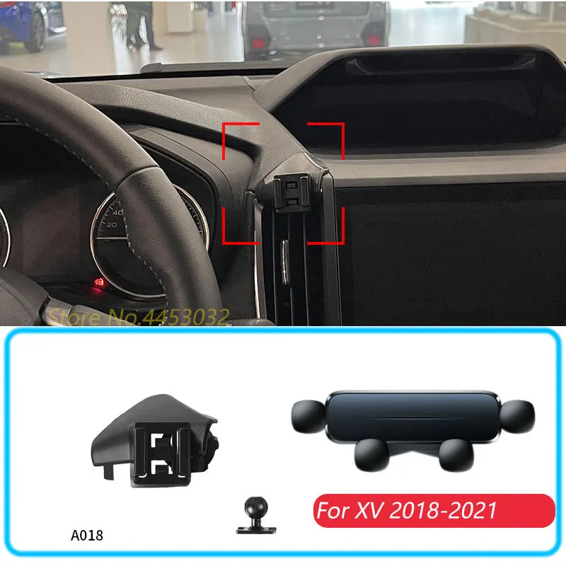 

Car Phone Holder For Subaru XV 2018-2021 Gravity Stand Mount Support Horizontal GPS Mobile Bracket Accessories With Base