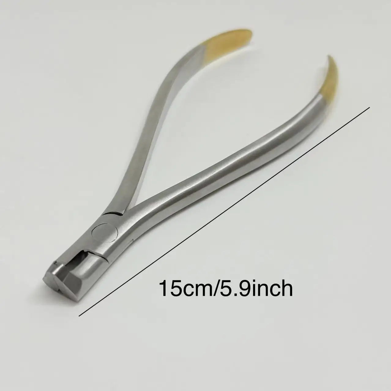 DENILK 1pc Long Handle Dental Orthodontic Wire Distal End Cutter Plier TC Insert 1/3 Goden Holder Instrument Sand Blasting Surfa