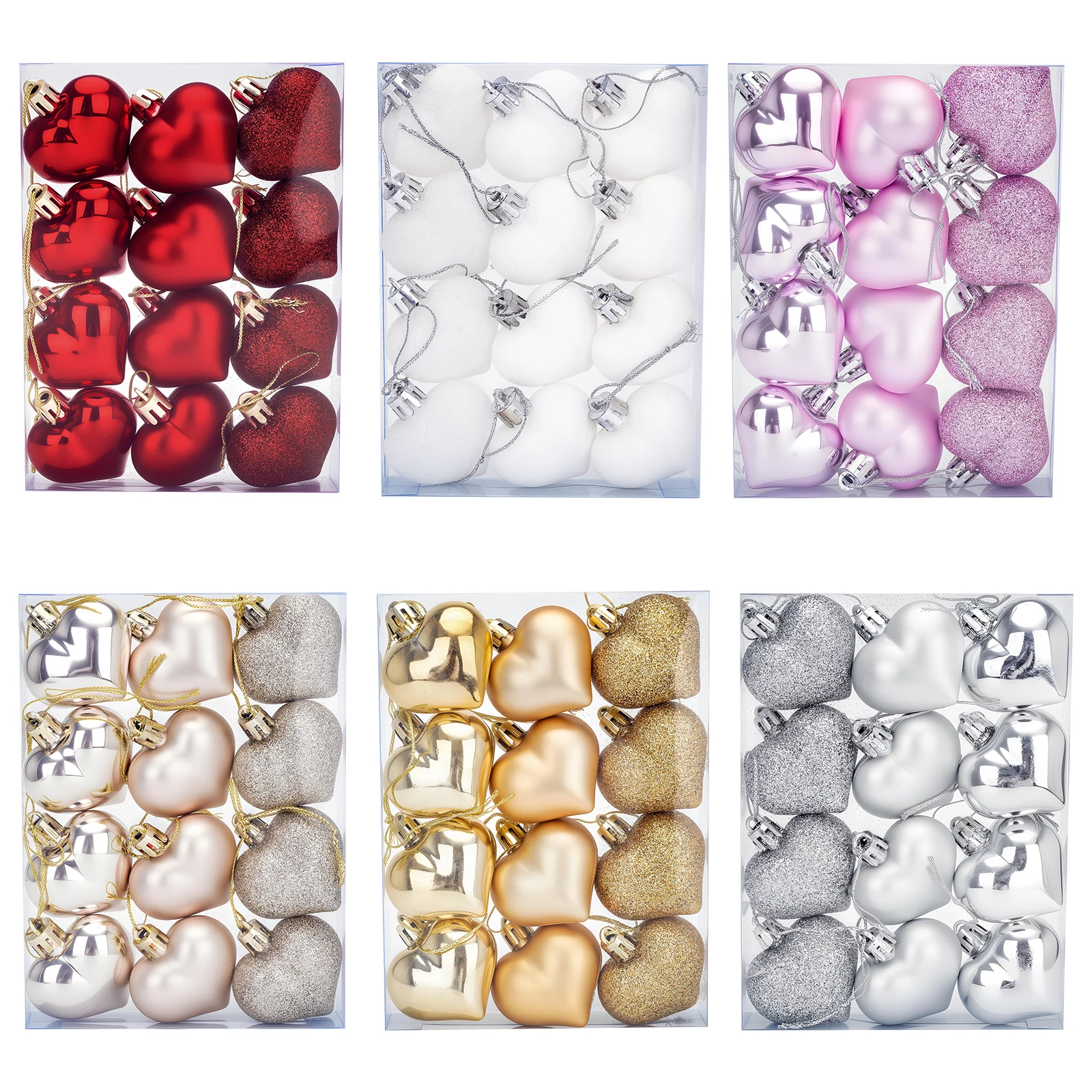 12Pcs, Heart-Shaped… - image