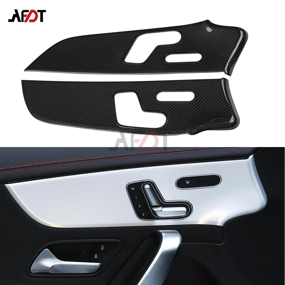 For Mercedes Benz CLA Class C118 CLA200 CLA220 CLA250 CLA35 CLA45 AMG Carbon Fiber Interior Door Panel Trim Car Accessories