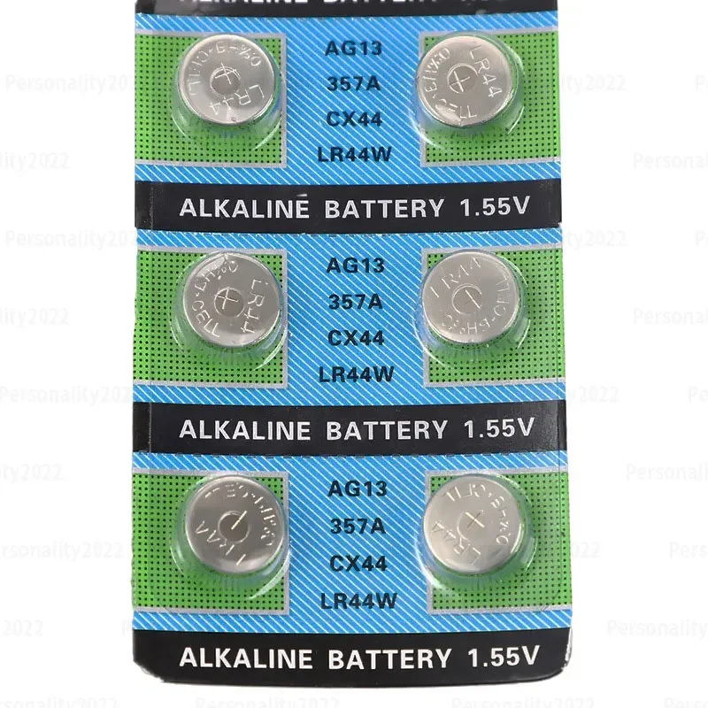 10-100pcs AG13 LR44 Button Battery A76 357 357A L1154 SR44 1.55V Alkaline Batteries for Bluetooth Key Clock Watch Coin Cell