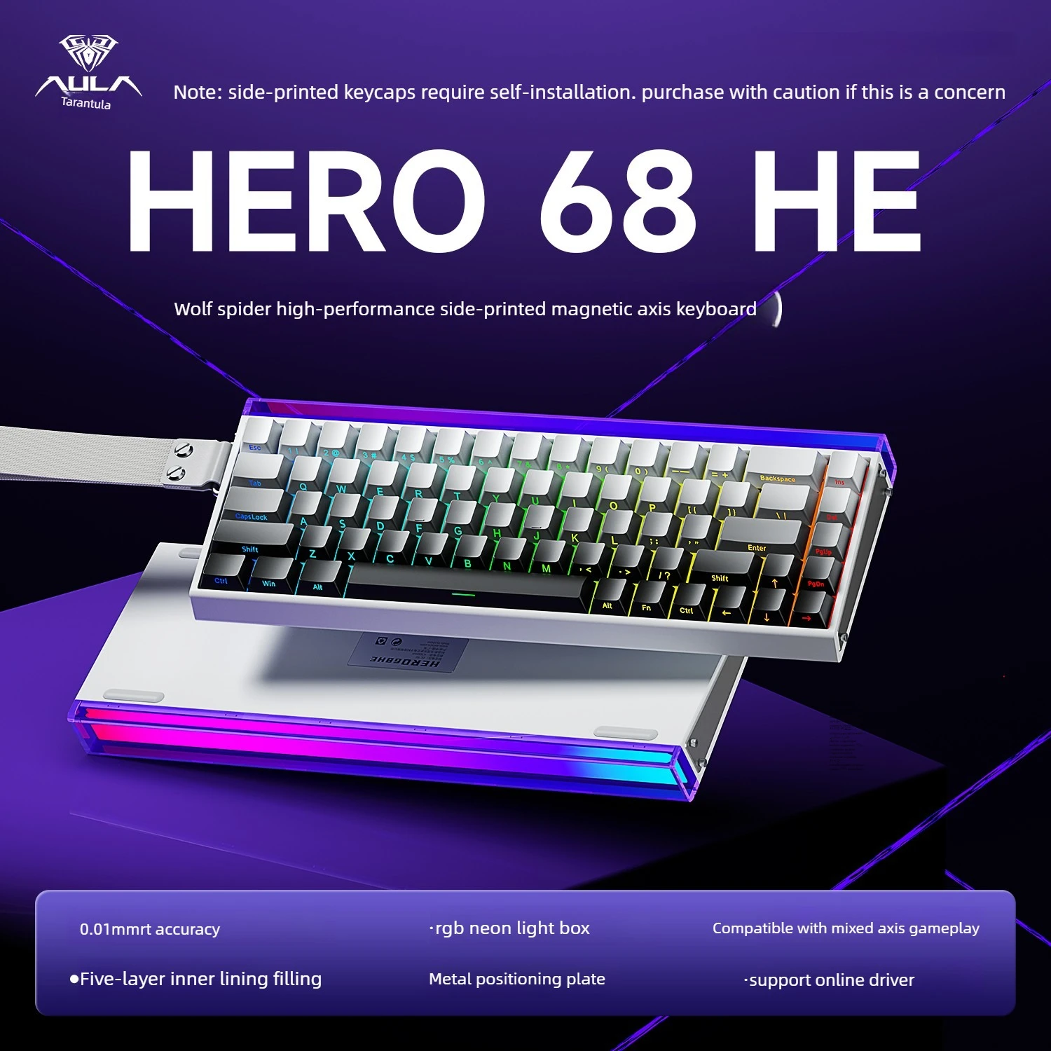 

AULA Hero68 HE Magnetic Mechanical Keyboard Wired High Performance Gaming Keyboard for FPS Gamer with RGB Lighting teclado gamer