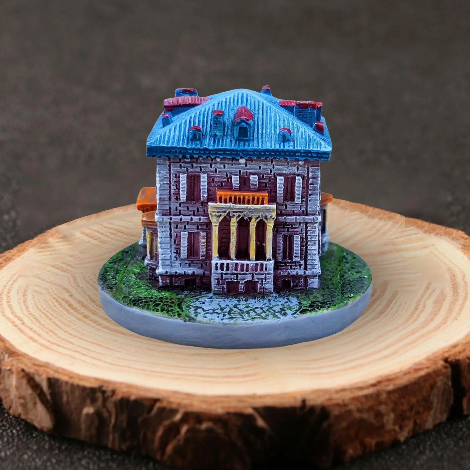 Mini Fairy Garden House Micro Landscape Miniature House Bonsai Resin Mini Villa House for Home Decorations Birthday Gift