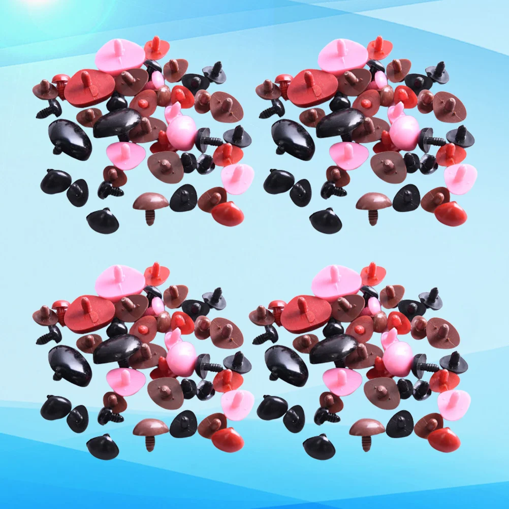 

300Pcs Handmade Bear Nose Plastic Craft Accessories 7x9mm for Crochet Knitting and Stuffed Animals Plastic Bear