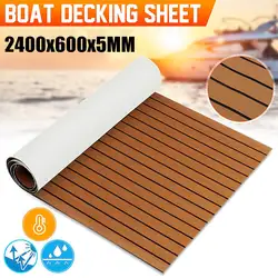 EVA Foam Faux Teak Boat Decking Sheet Self Adhesive Boat Deck Mat Yacht Marine Flooring Pad Boat Accessories 2400x600x5mm