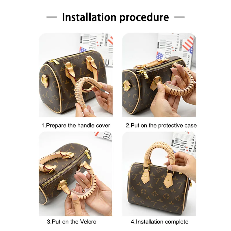 EverToner مع مقبض جلدي مدبوغ نباتي غطاء حزام حامي للمقابض المستديرة لملحقات حقيبة Speed20 25 30 #5