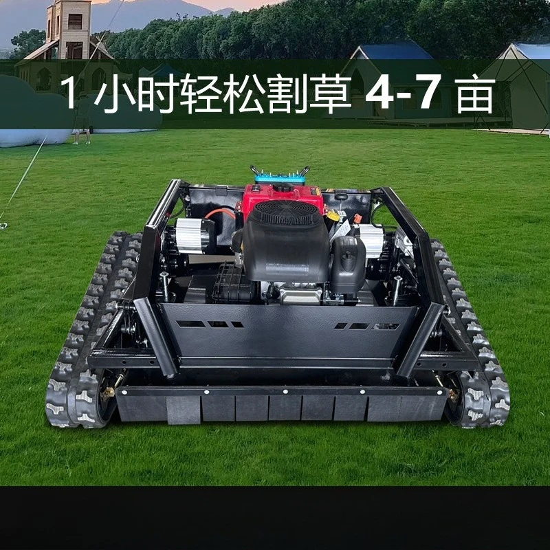 Crawler Remote Control Lawn Mower 000 Agricultural Orchard Lawn Mower Bulldozer Mowing Crawler Mountain