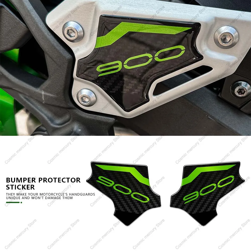 Bumper Protector Adesivo Set, 3D Resina Epóxi Adesivos, Acessórios da motocicleta, Kawasaki Z900, Z 900, 2023, 2024