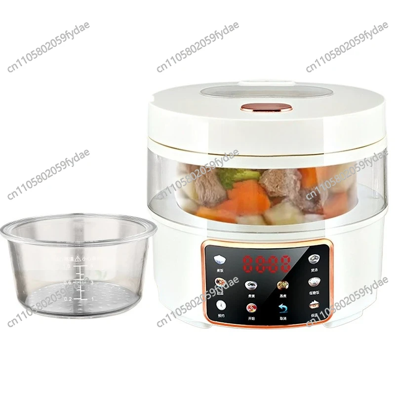 Intelligent Rice Cooker 2L Electrodomésticos Para La Cocina Glass Multi Cooker Household Portable Mini Rijstkoker Elektrische