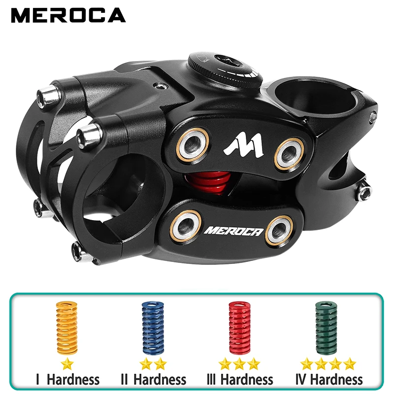 

Bicycle Suspension Stem 90mm Aluminum Alloy Damping Road Gravel Bike Stem Shock-Absorbing Spring MTB Power 7 Degree