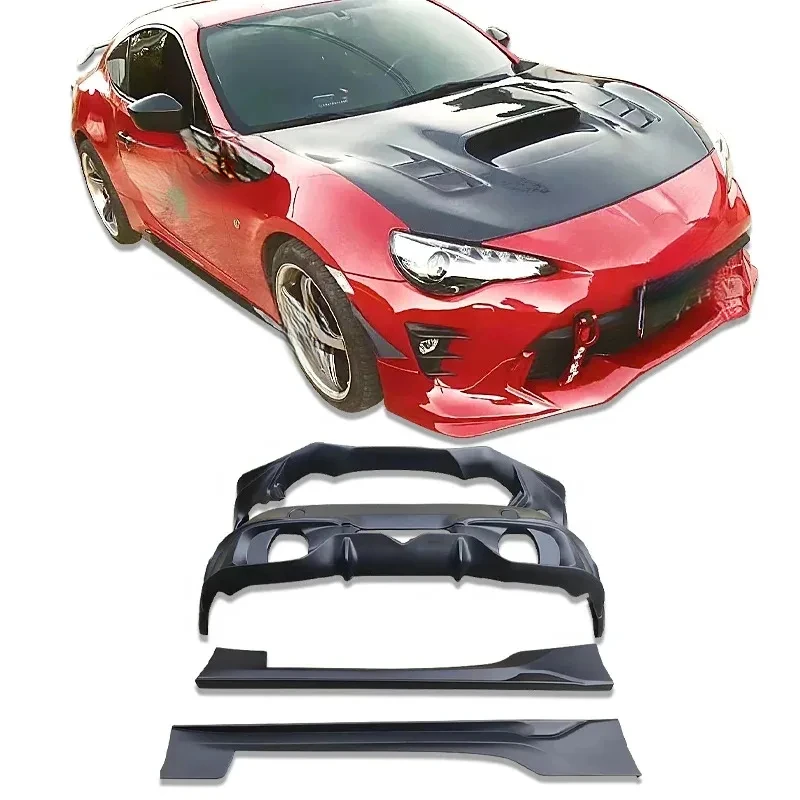 

GT86 2017-2019 model modified with a full TR-style body kit, including front spoiler, rear diffuser, side skirts, etc.