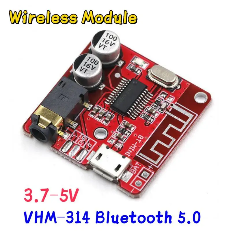 Wireless Stereo Music Module 3.7-5V Module VHM-314 Bluetooth-compatible 5.0 MP3 Audio Receiver Board Lossless Decoder Board