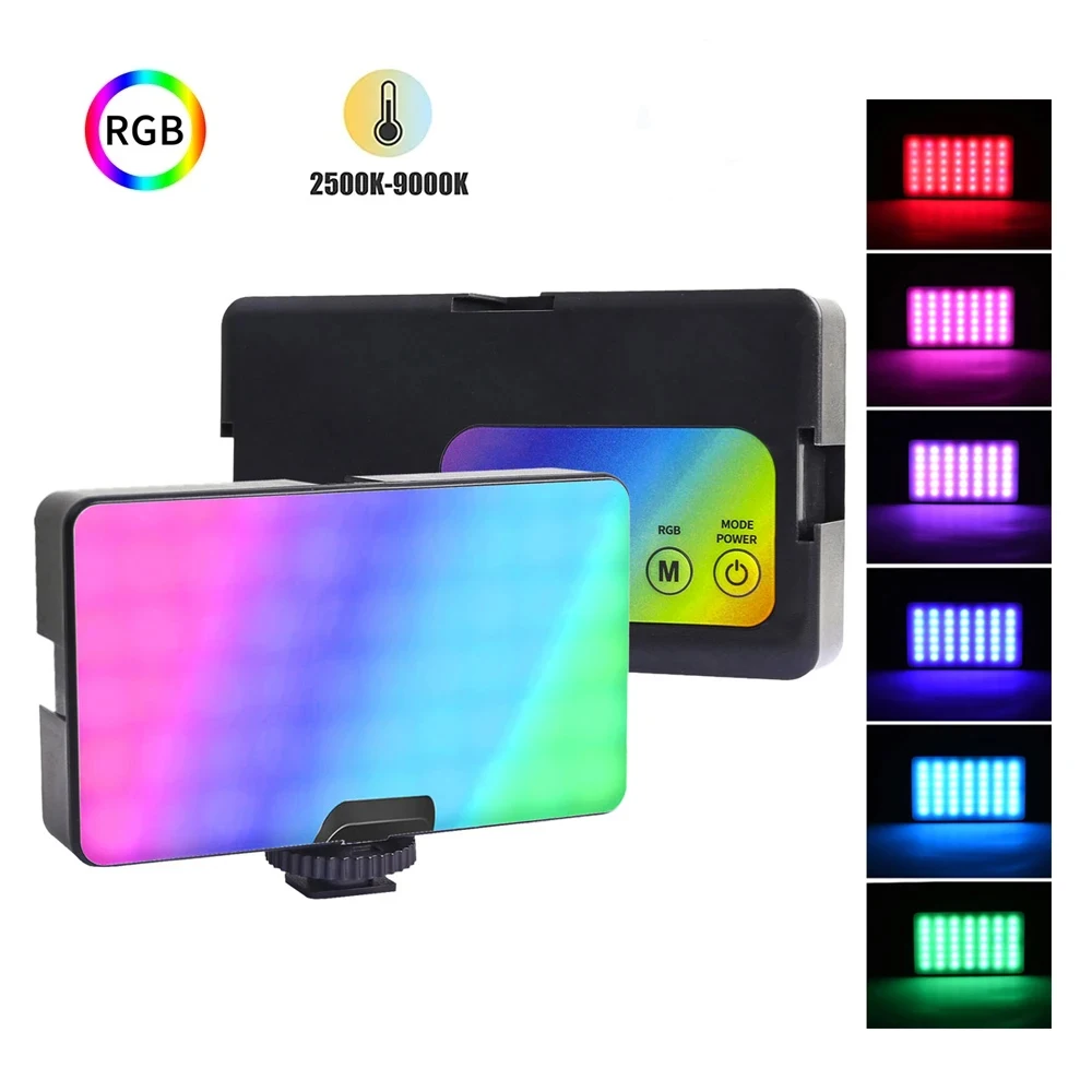 ZOMEI R1 R2 RGB видеосвет перезаряжаемая заполняющая камера для фотосъемки световая панель ЖК-дисплей холодный башмак для Vlog прямая трансляция DSLR