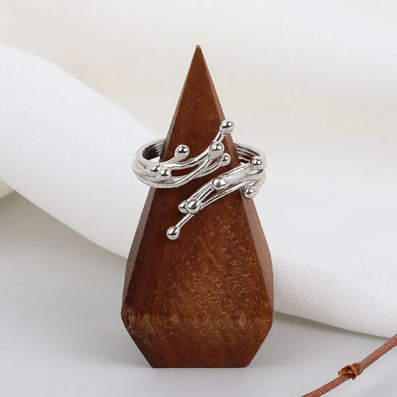 

Стерлингового Серебра 925, простой, легкий, роскошный дизайн, нестандартная текстура, серебряный цвет, открытое регулируемое кольцо для женщин, вечерние подарки