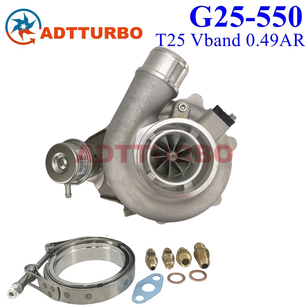 

G25-550 G25 550 T25 Vband 0.49AR 858161-5002S 300-550 HP Turbo Ceramic Dual Ball Bearing1.4L-3.0L Turbocharger for Performance