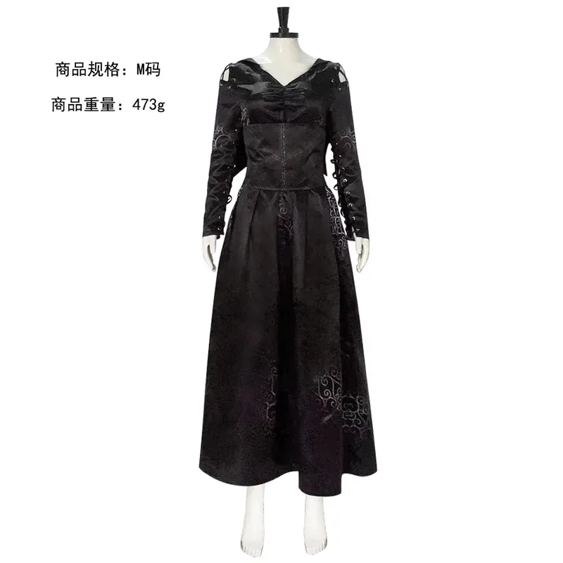 

Halloween Carnival Party Disguise Roleplay Suit Bellatrix Lestrange Cosplay Magic Movie Costume For Female Women Adult mj:3