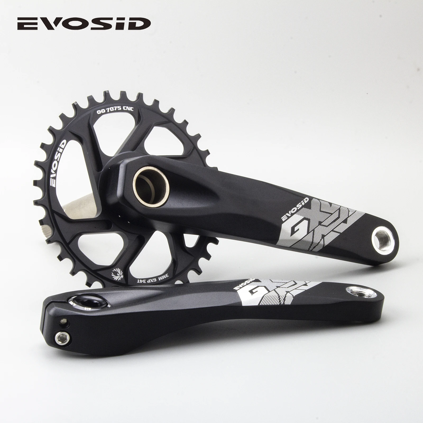 EVOSID GX Bicycle Crankset MTB Bike Crank Chainring 175mm 6 Degree 32T 34T 36T 38T Aluminum Alloy with Bottom