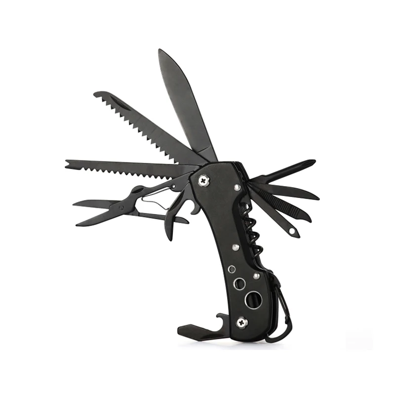 12 In 1multifunctional Pocket Tool Knife Outdoor Combination Tool Edc Folding Knife Stainless Steel Mountaineering Camping