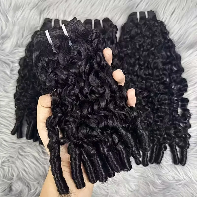 Burmese Curly Hair Bundles 12A Grade Cuticle Intact Raw Human Hair Double Machine Weft Bouncy Spiral Curls Tangle Resistant Thick Ends Sew In Weft Weaving Hair Extension For Black Women Full Head Install Daily Wedding Party Looks 10-40 Inch