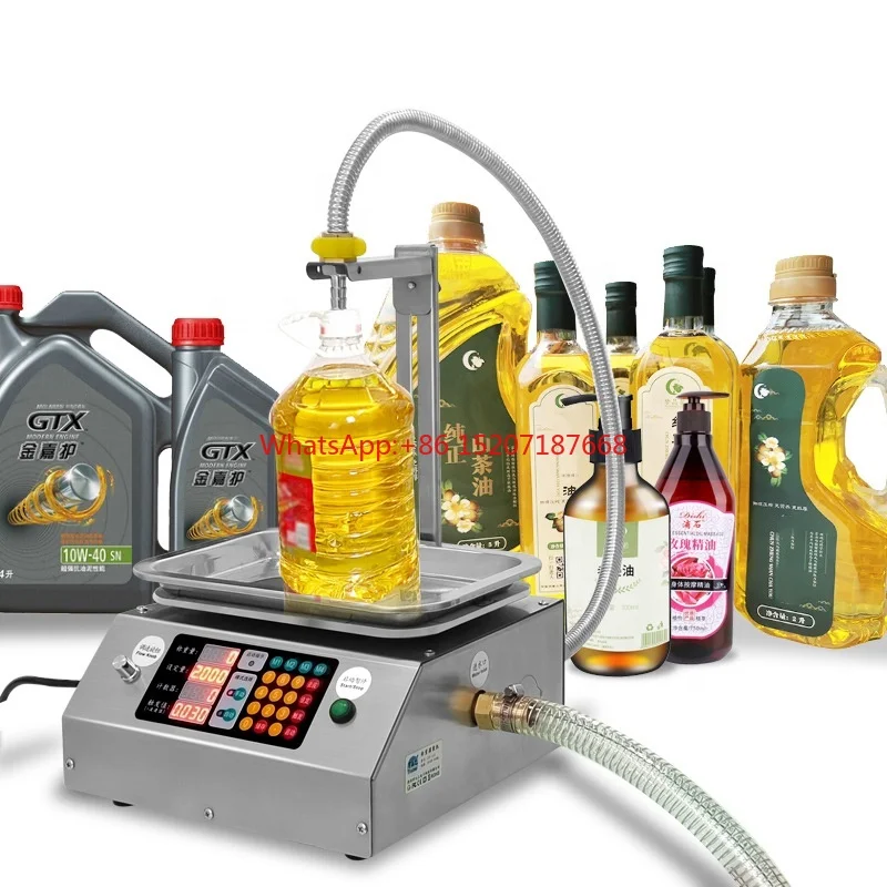 UPK-L12 Small weighing and quantitative liquid sub-packaging canned edible oil oyster sauce oil automatic filling machine