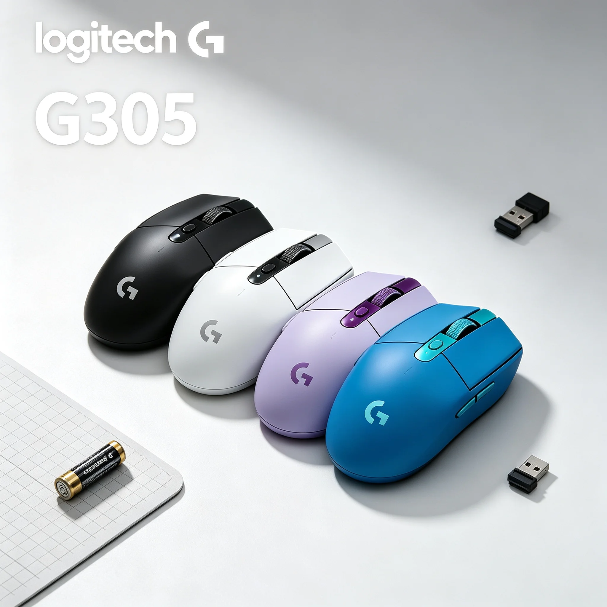 Logitech G305 HERO Optical Wireless Mouse For Gaming Esports Office Work Daily Life 6 Programmable Keys For Multi‑Scene