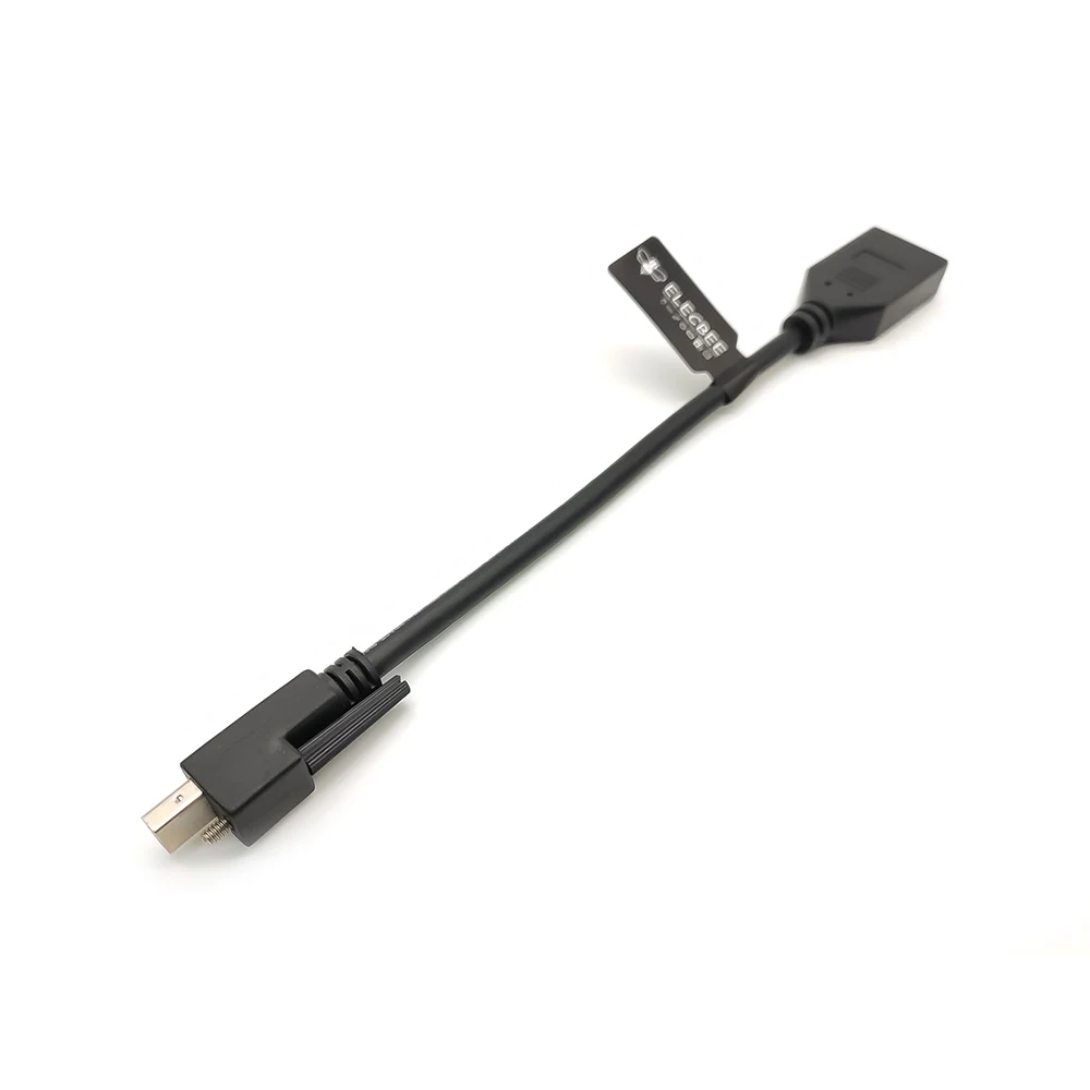 Thunderbolt Mini DisplayPort to DP Female Adapter with Secure Screw Lock for Matrox, AMD, NVIDIA Professional Graphics Card