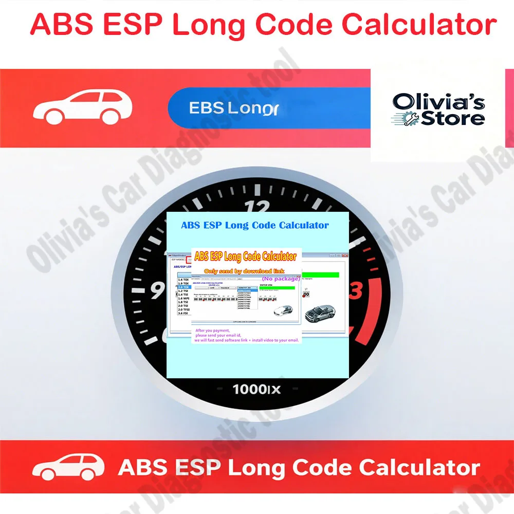 

ABS ESP Long Code Calculator Helper MK60EC1 Car accessories tool obd2 scanner software+ unlimited install keygen + install video