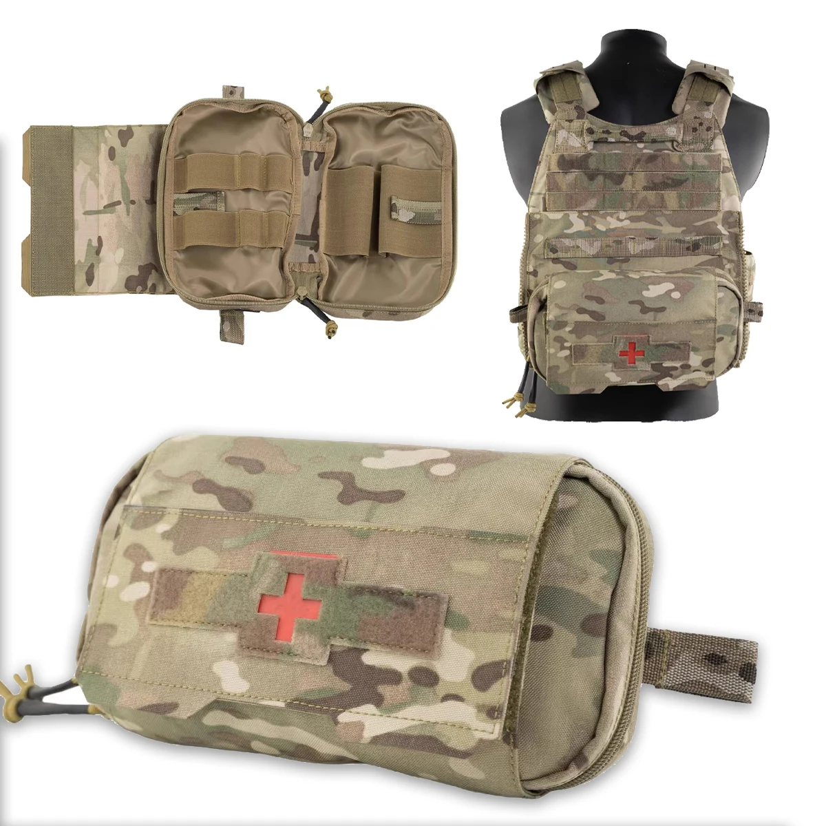 

Tactics Vest Medical Bag Large-Capacity Quick-Release First Aid Kit Outdoor Hunting Shooting Military Medical Supply Storage Bag