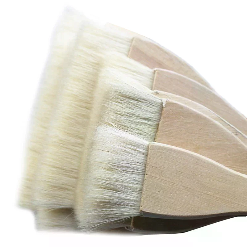 

3 Sizes Goat Hair Paint Brushes Smooth Sanding For Wall Watercolor Acrylic Oil Painting Drawing Art Supplies Coloring Brush