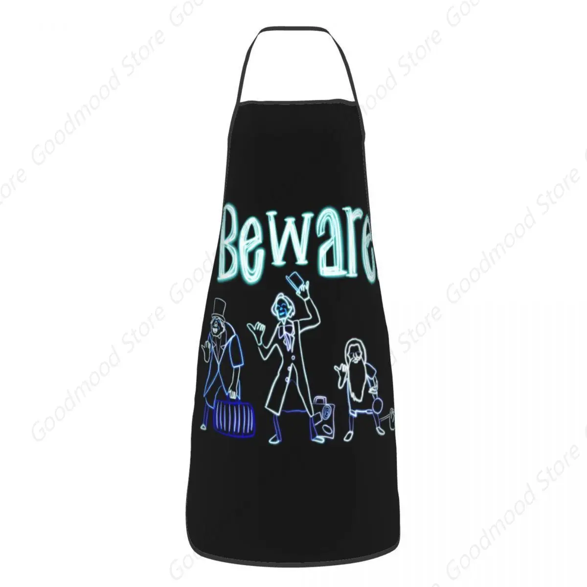 Beware Of Hitchhiking Ghosts Bib Apron Women Men Unisex Kitchen Chef Haunted Mansion Tablier Cuisine for Cooking Baking Painting