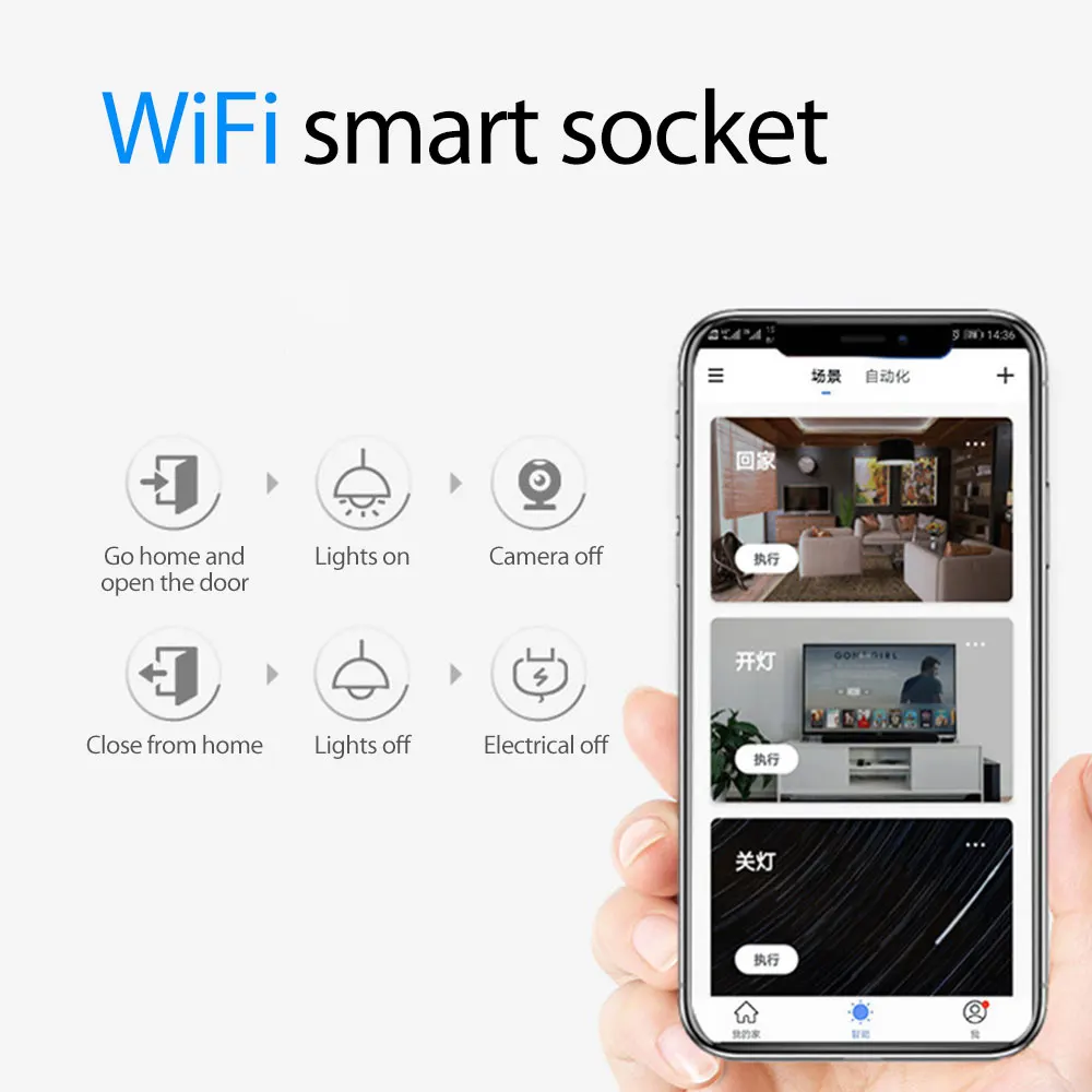 Smart Plug WiFi Socket EU 16A Power Monitor Timing Function Tuya SmartLife APP Control Works With Alexa Assistant Yandex