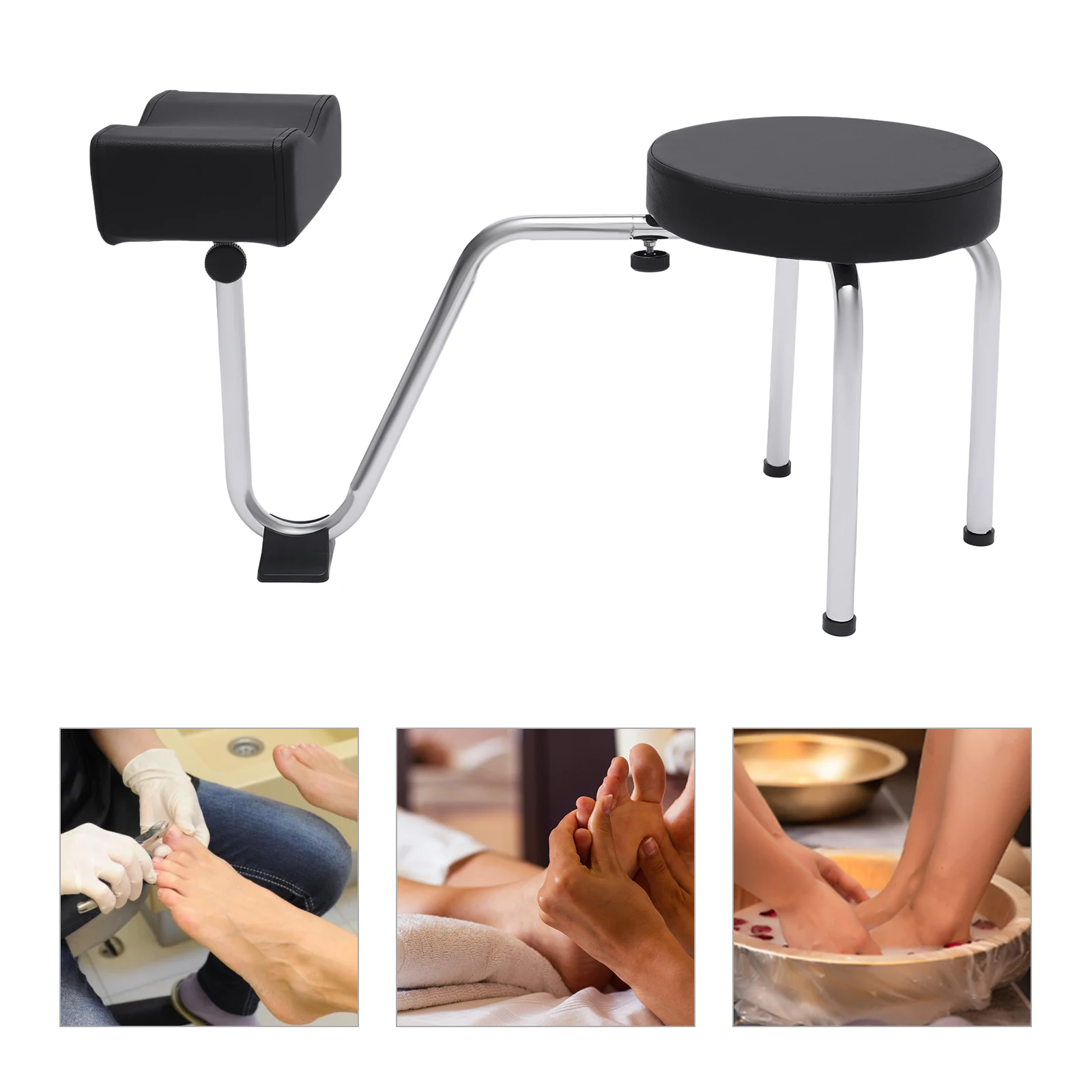 كرسي صالون باديكير مسند القدم كرسي البراز، مسند الساق قابل للتعديل بولي كلوريد الفينيل وسادة باديكير القدم الراحة الوقوف لصالون تجميل مسمار التكنولوجيا سبا