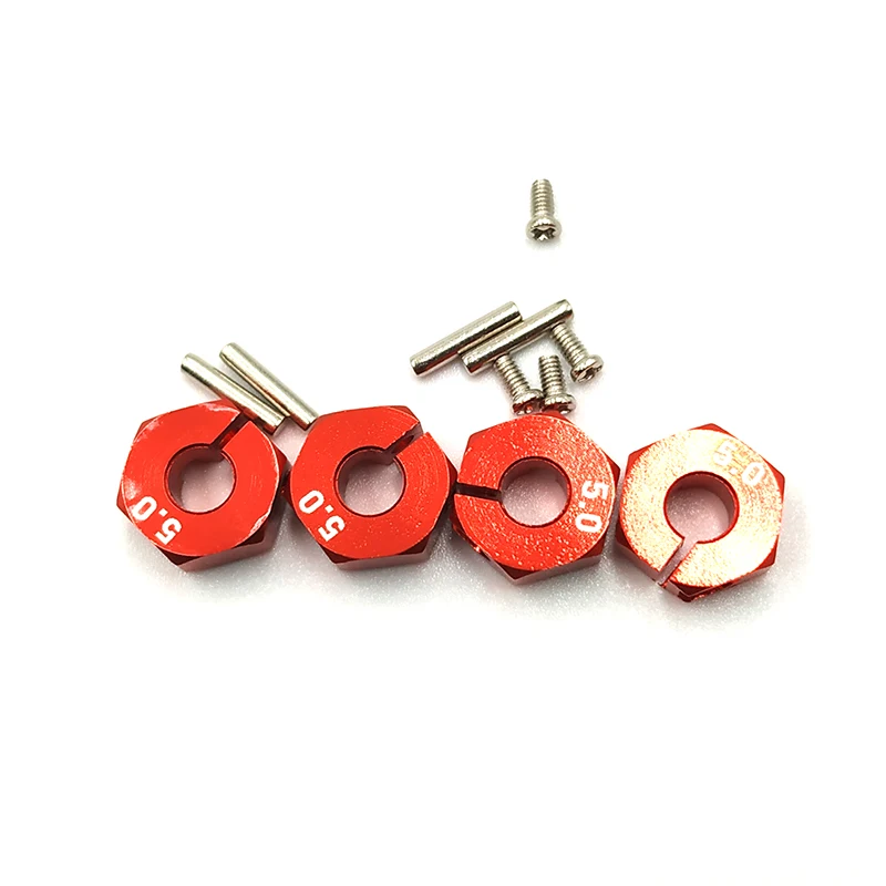 4 Pcs Alumínio 5/6/7mm Roda Hex 12mm Condução Cubos Com Pinos Parafusos Para RC Car Crawler Caminhões HSP HPI Tamiya Traxxas Slash