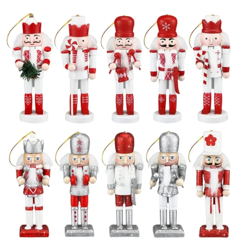 Holiday Decorative Tabletop Figurines Nutcrackers Ensembles Seasonal Christmas Decoration 13cm Desktop Display