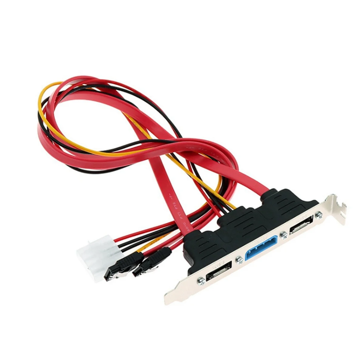 A39U PC DIY SATA to ESATA and 4Pin IDE Molex Power PCI Bracket Slot Cable Full-Height Profile for External Hard Drive