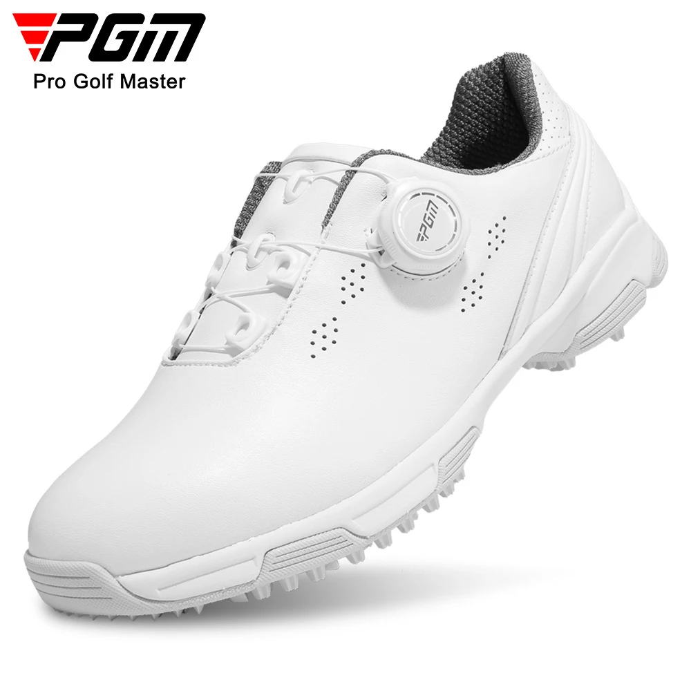 

PGM Women White Golf Shoes Waterproof Breathable Non-Slip Knob Shoelace Golf Sneakers Lightweight Sports Running Shoes Golf Wear